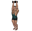 Triceps Extension - Standing Dumbbell Narrow Stance